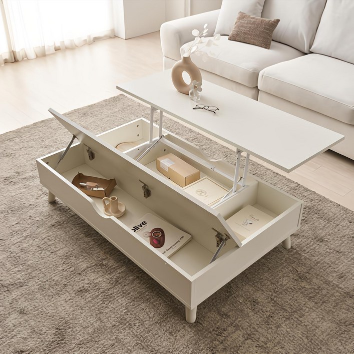 공간사이 데릭 와이드 리프트업 소파 테이블 1200 방문설치