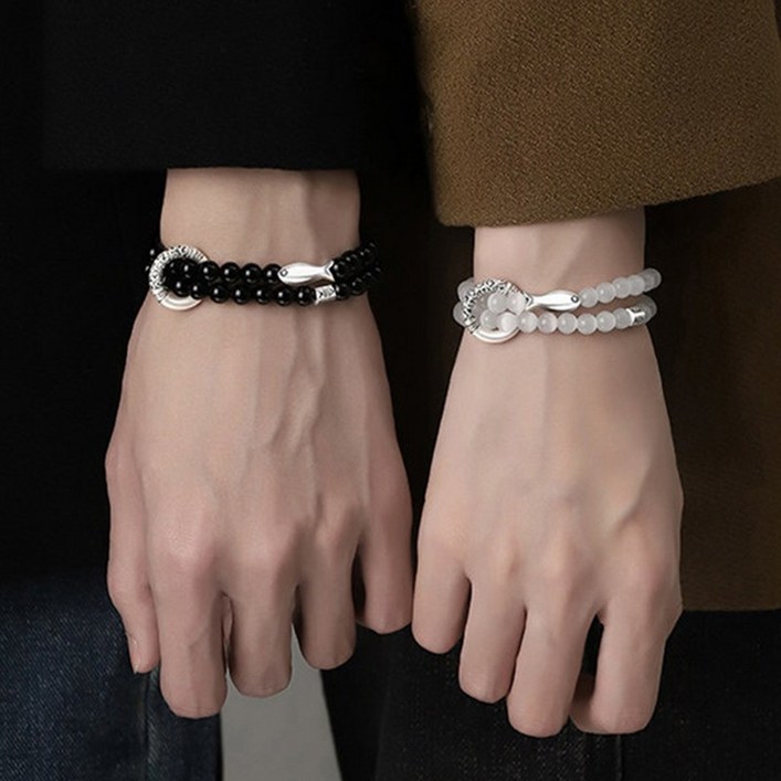 FANSYLI 11 커플 염주 팔찌 재물운 행운  우정 팔찌 남녀공용 팔찌 여자친구생일선물 Rt2512D23