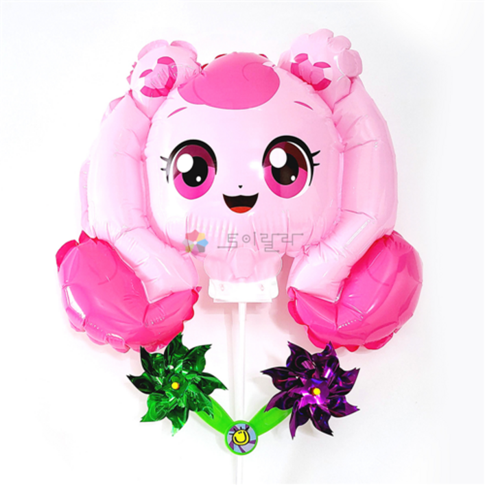 토이랄라 국산 캐릭터 바람개비풍선 피카츄 아기상어 하츄핑 뽀로로 신비