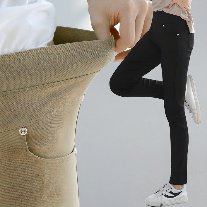  빅빅몰 마약스판 히든밴딩 코튼 바지 여성 슬림 팬츠 여성 빅사이즈 봄 가을