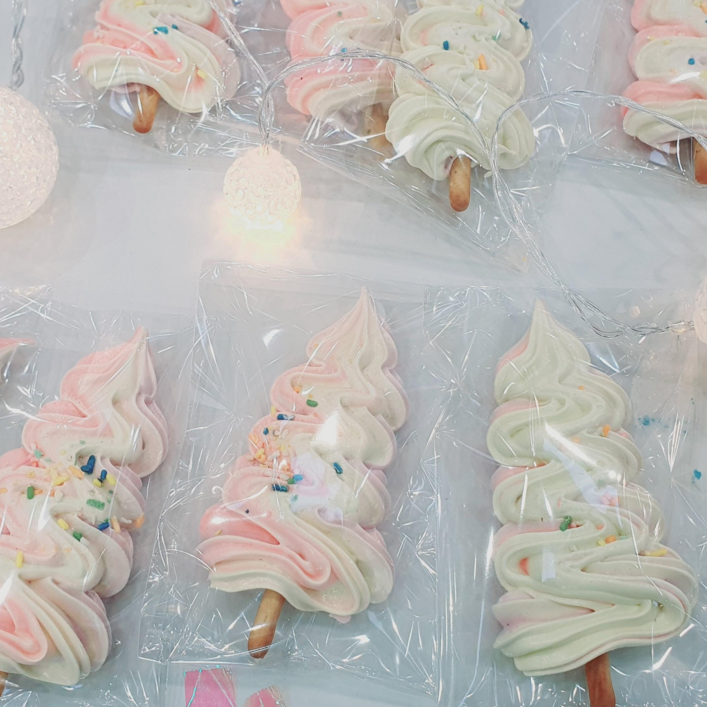 땡스파파 수제 크리스마스 트리 스틱 머랭쿠키 선물용