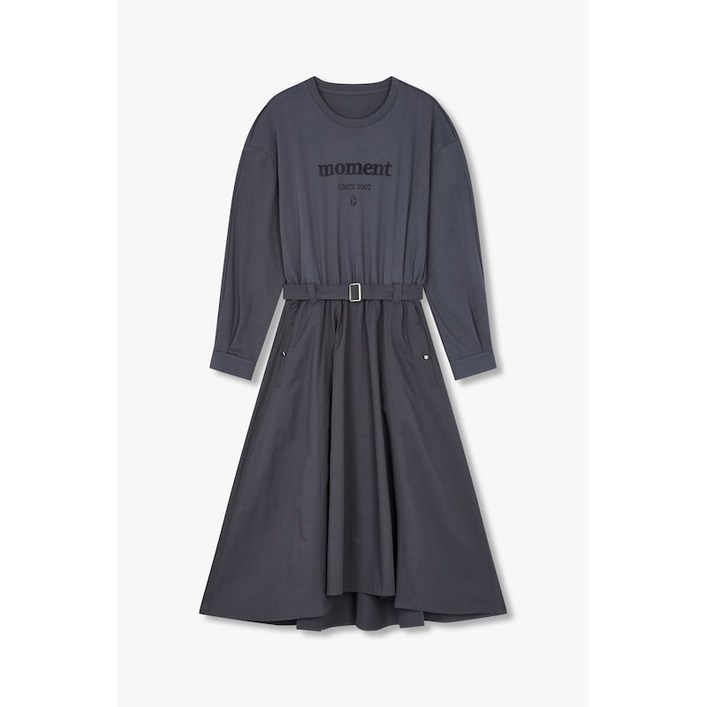 GCUT 저지 우븐 믹스 맨투맨 원피스 7255137103169