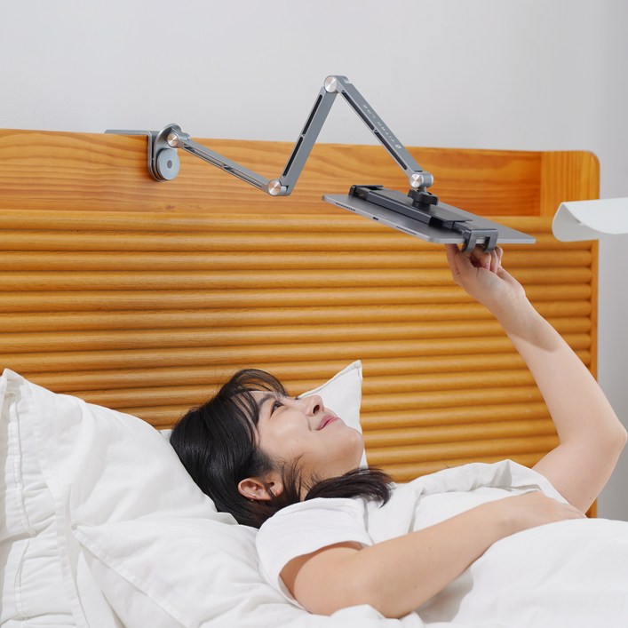 타이탄랩 태블릿 거치대 침대 책상 자바라, 스페이스 그레이, 1개 타이탄랩 태블릿 거치대 침대 책상 자바라, 스페이스 그레이, 1개