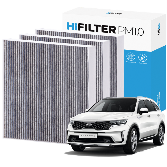 21 하이필터 PM1.0 활성탄 자동차 에어컨필터 기아