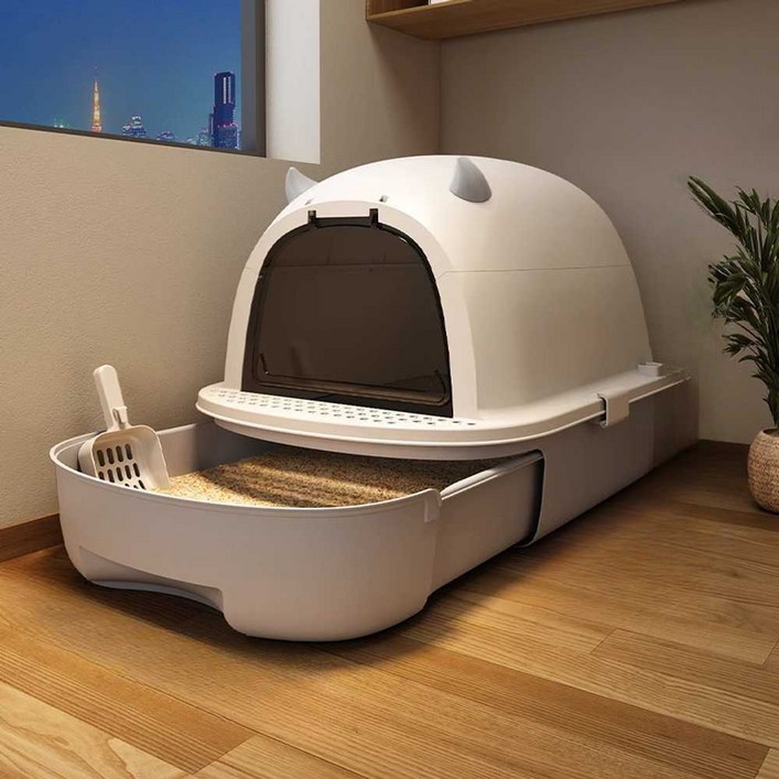 고양이 화장실 배변통 모래통 캐비닛 펠렛 특대형