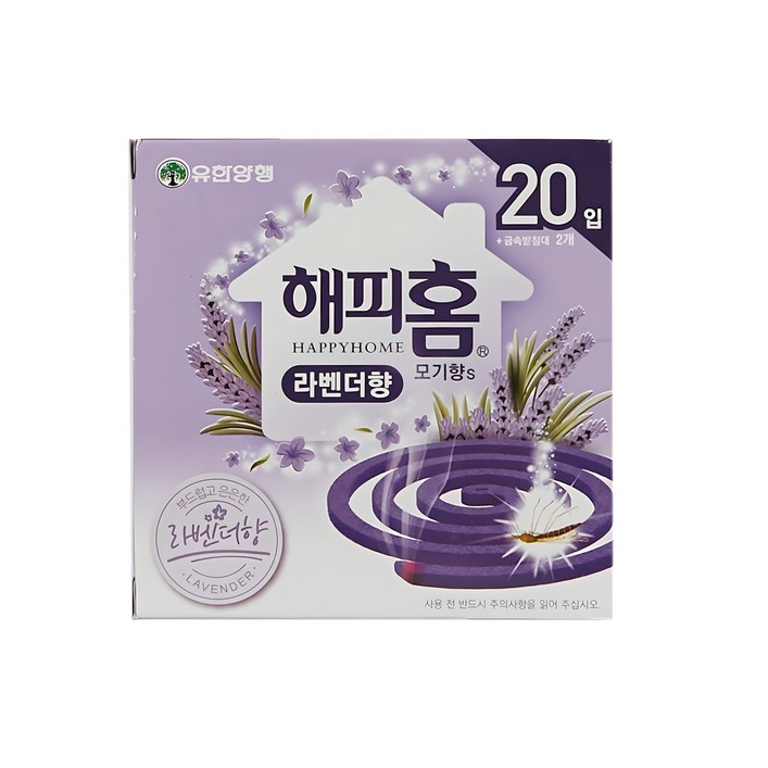 해피홈 모기향에스 라벤더향 20p