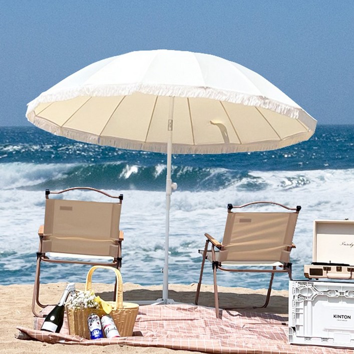 킨톤 캄무드 감성 캠핑 파라솔 받침대 포함  파라솔 파우치