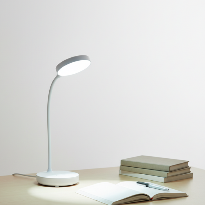 도르리 LED 접이식 탁상 스탠드 독서등 공부 무드등 겸용, 화이트