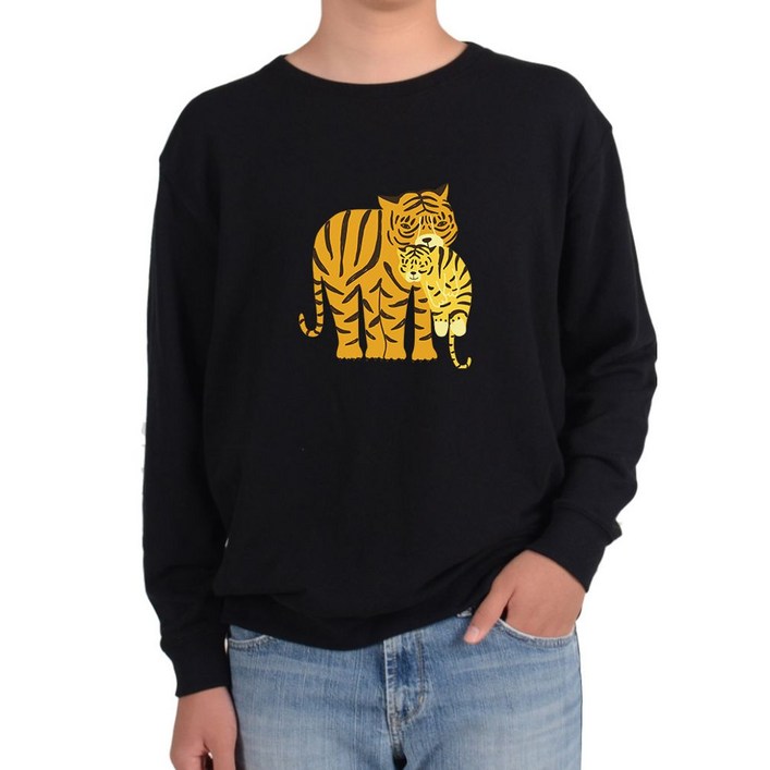 맨투맨남여 호랑이 아기호랑이 엄마와 나 범띠가족 다양한 색상 사이즈