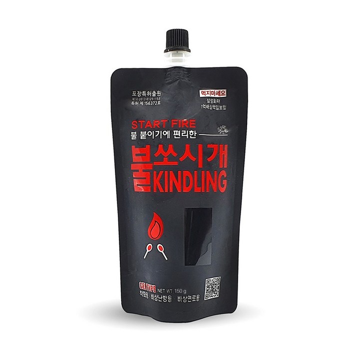 불쏘시개 겔타입 착화제 점화제 파이어 스타터 캠핑 연료, 1개, 150g 불쏘시개 겔타입 착화제 점화제 파이어 스타터 캠핑 연료, 1개, 150g