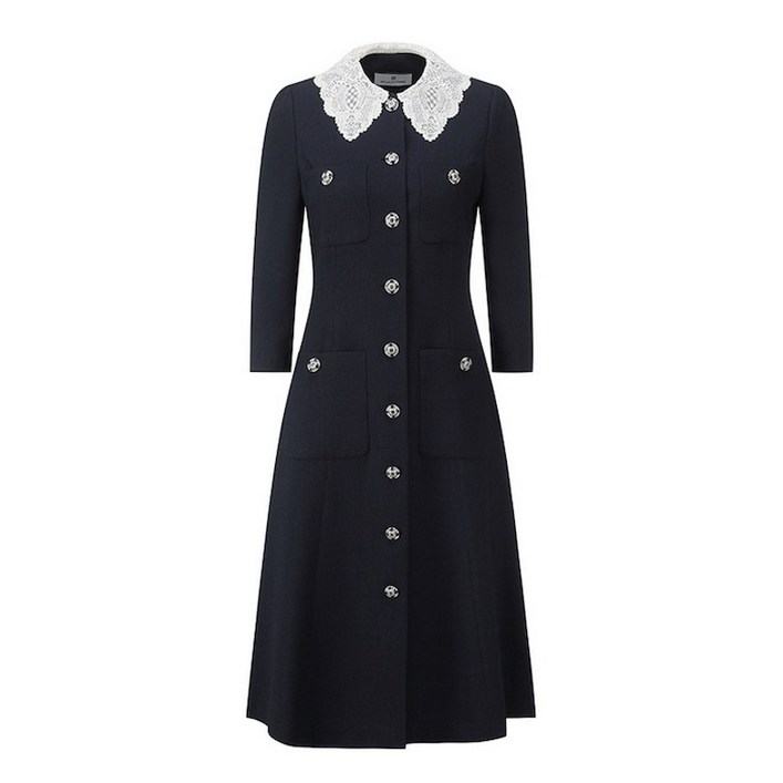 모조에스핀 레이스 카라 A라인 원피스 NYS233MSE001 387159