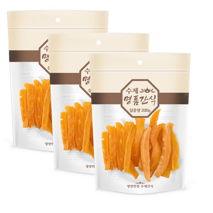 강아지 고구마 명품 수제간식 200g x 3개 세트, 200g, 3개, 고구마 스틱