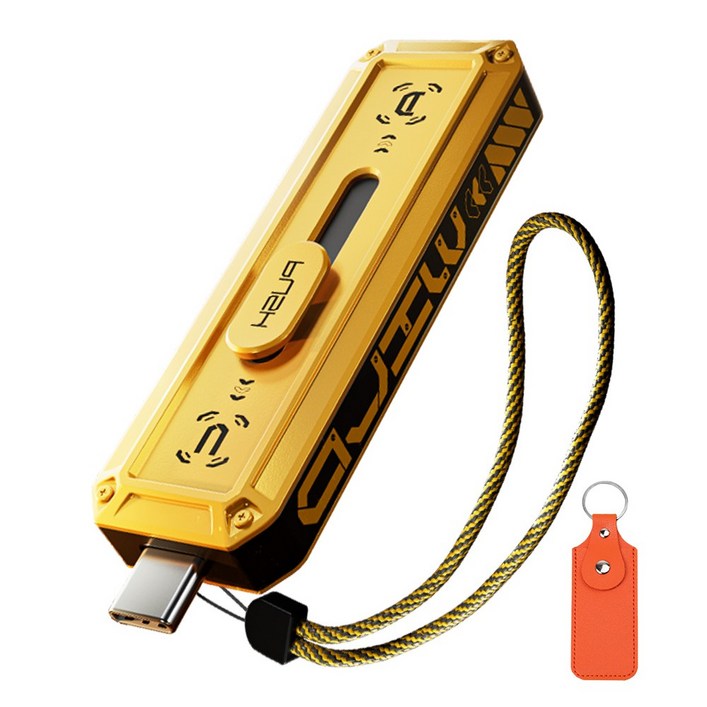 MOVESPEED WD10 1090MBs USB 3.2 Gen2 C타입 플래시 드라이브 듀얼 인터페이스 외장SSD, 금속 재질, 노란색, 256GB