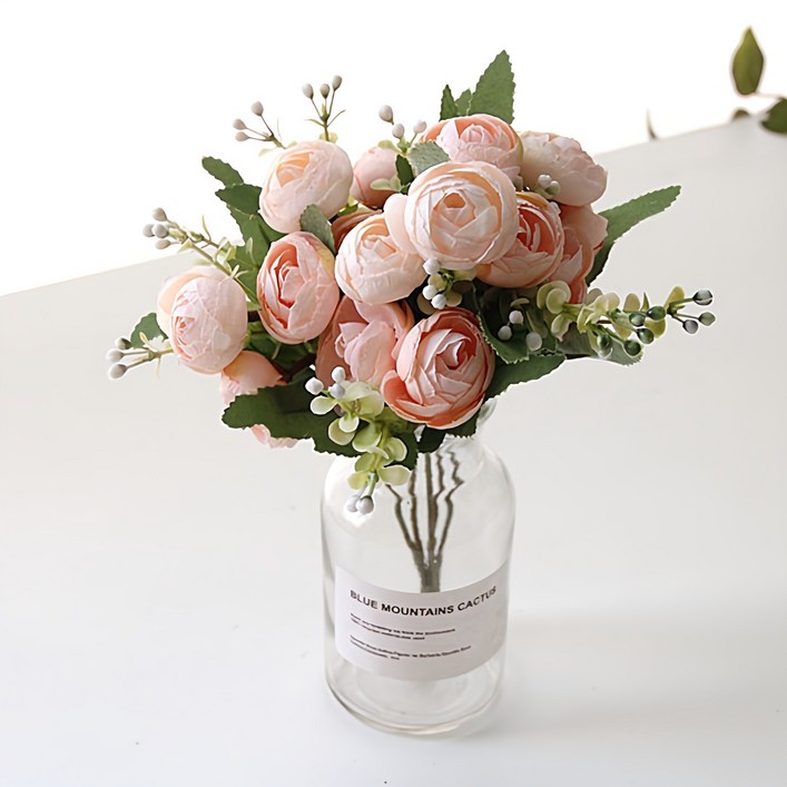 리버그린 조화 러블리 라넌 꽃화병 세트