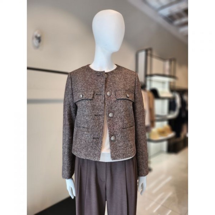 쉬즈미스 라운드넥 트위드 자켓 SWWJKP32060