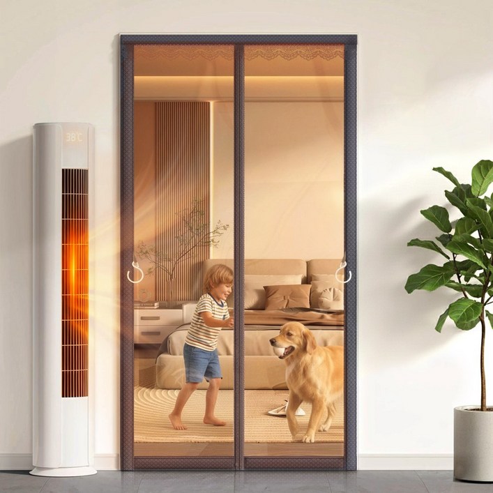 하루꿈 자석 무타공 투명 방풍비닐 커튼 현관 외풍차단 겨울 방한커튼 벨크로 바람막이 거실 분리 냉기차단 보온 커튼