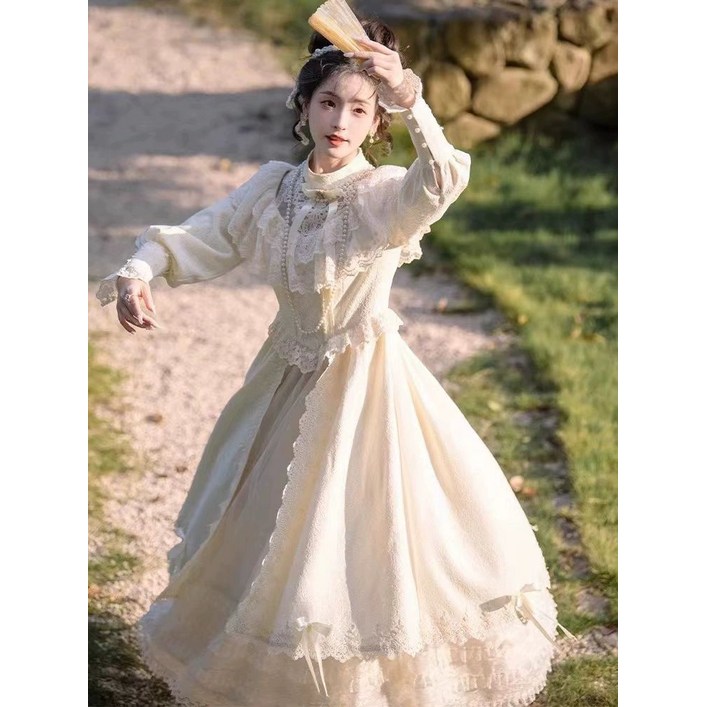 중세 드레스 개화기 화이트 의상 경성 S 옷 공연 의복