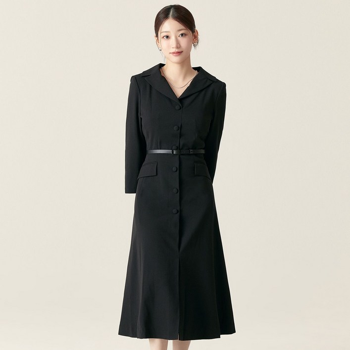 자켓형 싱글 롱 원피스RMOWF24ST2 7413031