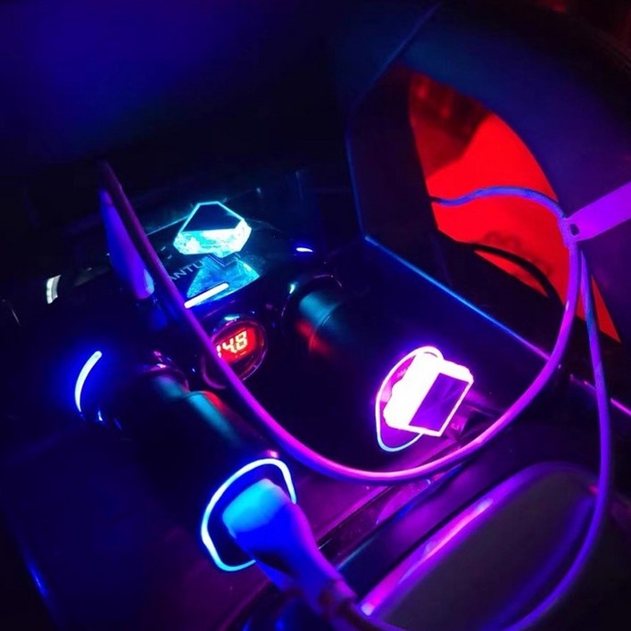 차량용 무드등 C타입 LED 풋등 엠비언트라이트 자동차 실내 조명 튜닝 실내등