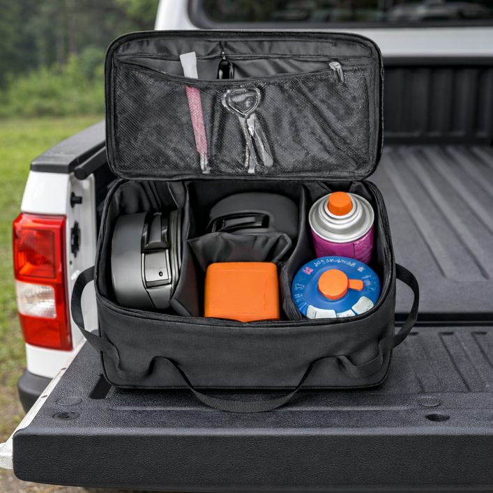 보넬티 간편수납 휴대용 캠핑가방, 블랙, 1개