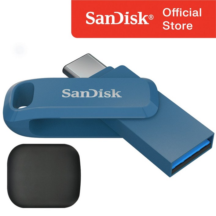샌디스크 USB 메모리 SDDDC3 네이비 C타입 OTG 3.1 대용량  USB 전용 케이스