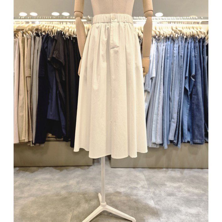 [플라스틱아일랜드] 이밴드 턱 플레어 스커트 (PR2WS032)