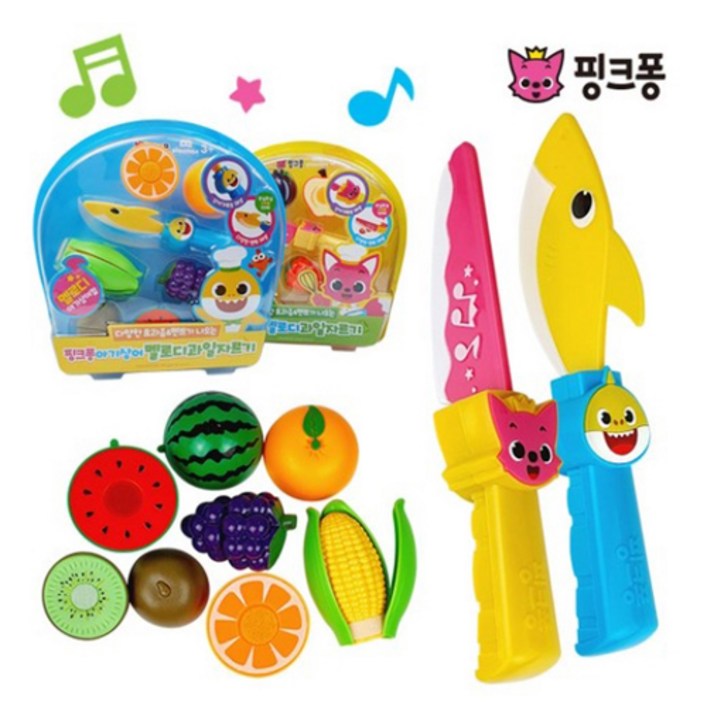 핑크퐁 멜로디 과일자르기 (핑크퐁/아기상어, 택1) (배터리 교체 요망), 1개