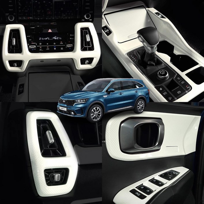 쏘렌토 MQ4 튜닝 실내 카본몰딩 기스방지 용품, MQ02 내부도어시트메모리O크림아이보리