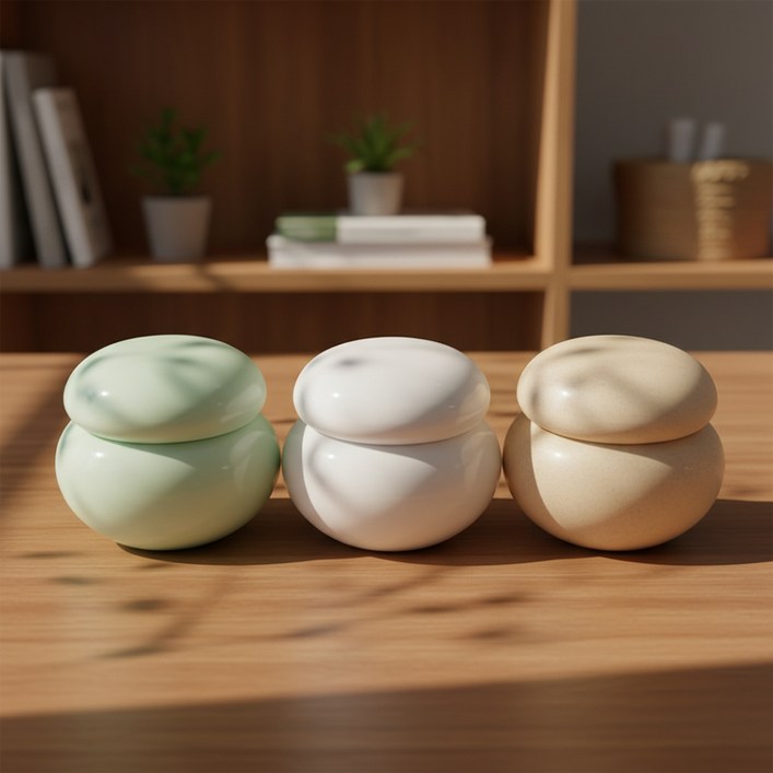 르브아 현관소금단지 미니 소금 항아리