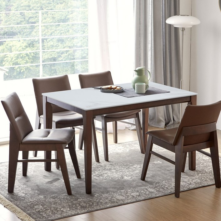 베스트리빙 루마니아 빈츠 포세린 12T 통세라믹 12001400 4인용 와이드 세라믹 식탁 테이블 세트의자4개의자2개벤치형4colors 2size