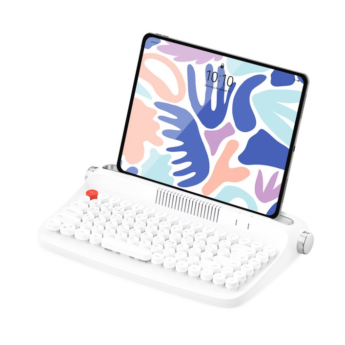 엑토 B303 미니 블루투스 5.0 타자기 키보드 화이트