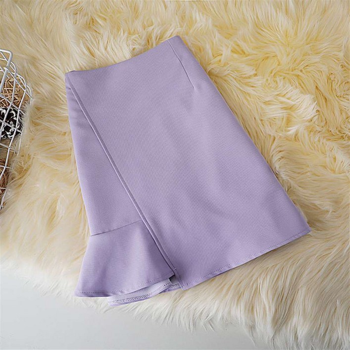 MOSAIRATION 여성 봄 여름 불규칙 민소매 프릴 스커트 캐주얼 스타일 고급 짧은 치마 D11