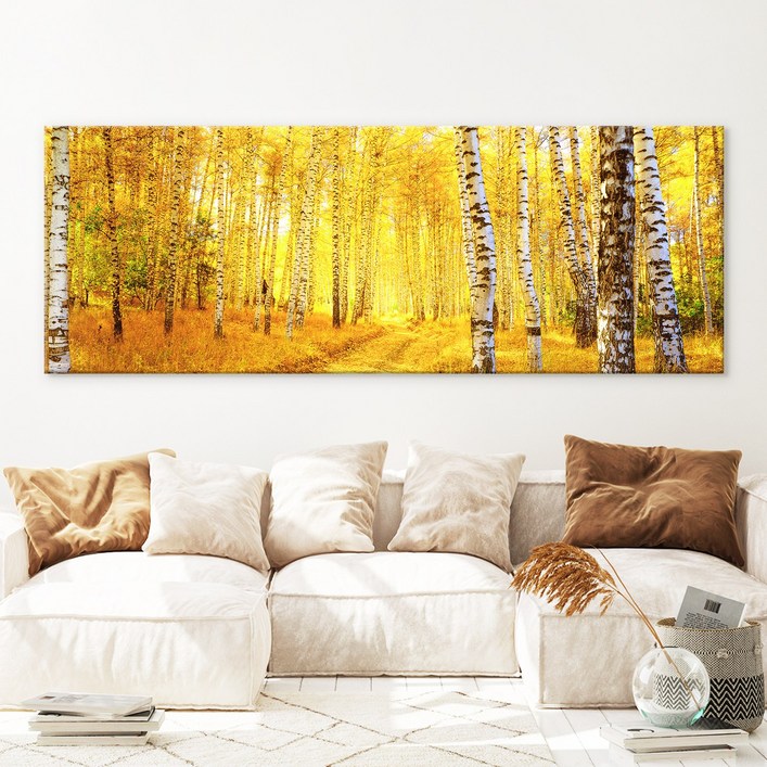 돈들어오는 화사한 자작나무 캔버스 액자 풍수 거실 인테리어 그림 더아트컴퍼니