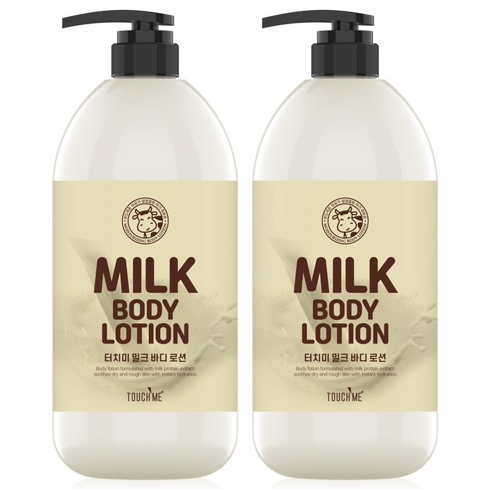 3개터치미 밀크우유 바디로션1000ml, 2개, 1L 3개터치미 밀크우유 바디로션1000ml, 2개, 1L