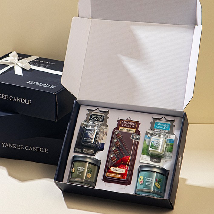 양키캔들 시그니처 텀블러 차량용 방향제 5종 선물세트, 52 핑크 샌드,레몬 라벤더, 1세트