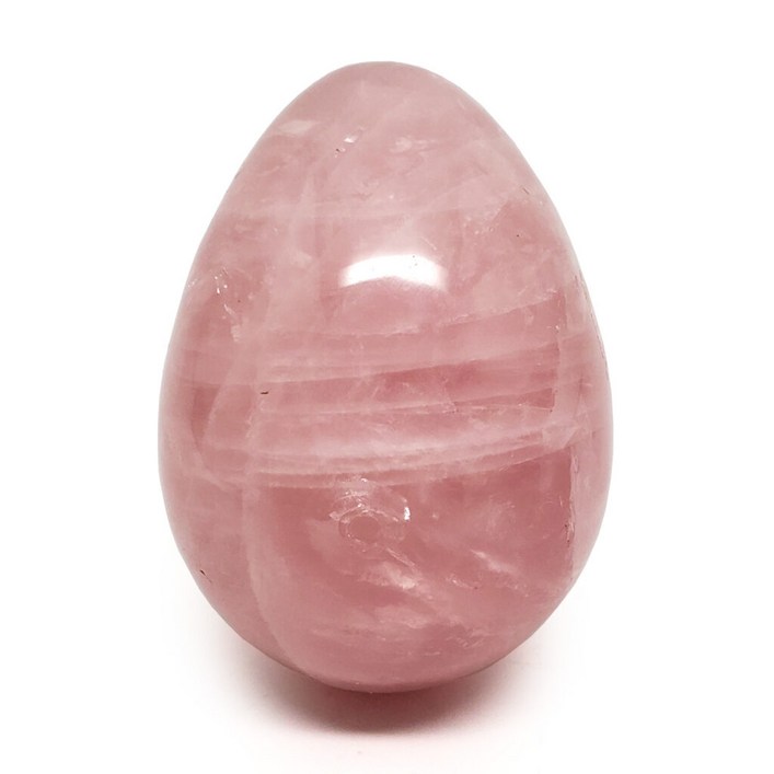 천연 장미수정 로즈쿼츠 에그 파워스톤 사랑의 석영 원석 3×4.5cm 5460g