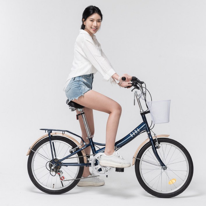 삼천리자전거 KARA 민트 미니벨로 20인치 접이식 접이형 바구니 미니 생활 접이식자전거 2021년형