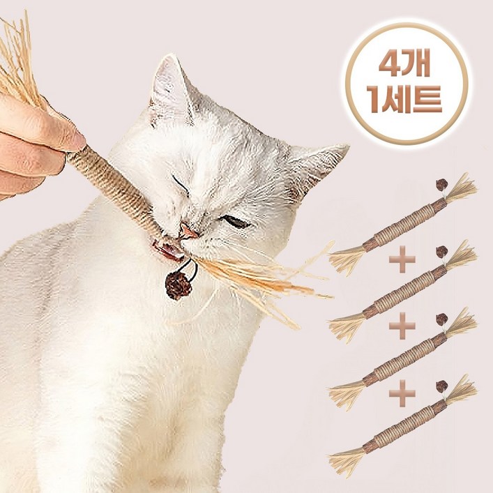 냥이묘해 고양이 캣닢 마따따비 스틱 이갈이장난감 치발기, 4개 냥이묘해 고양이 캣닢 마따따비 스틱 이갈이장난감 치발기, 4개