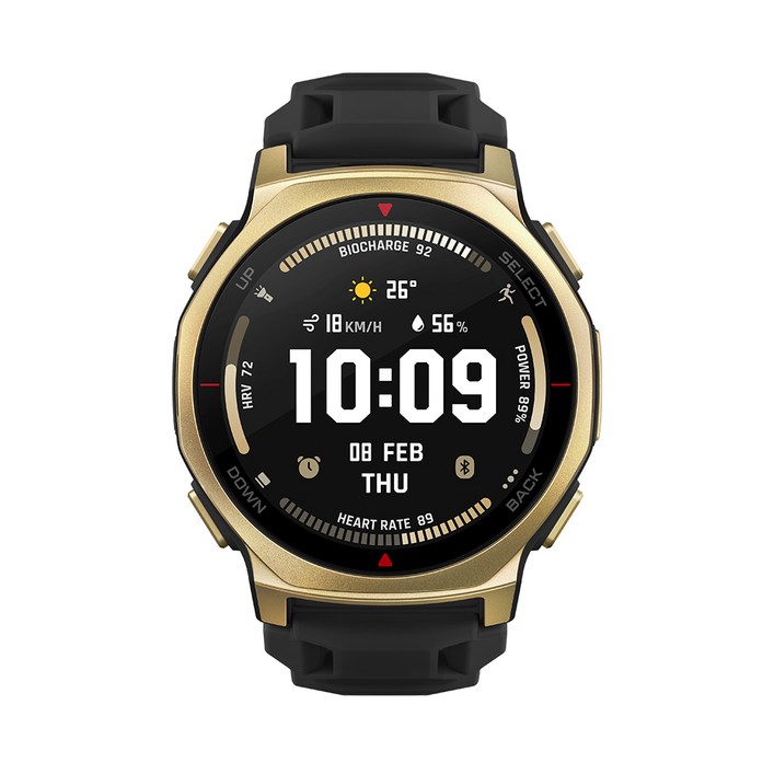 어메이즈핏 스마트워치 T-REX 3 PRO, GPS + 블루투스, 4.4cm, 블랙 골드