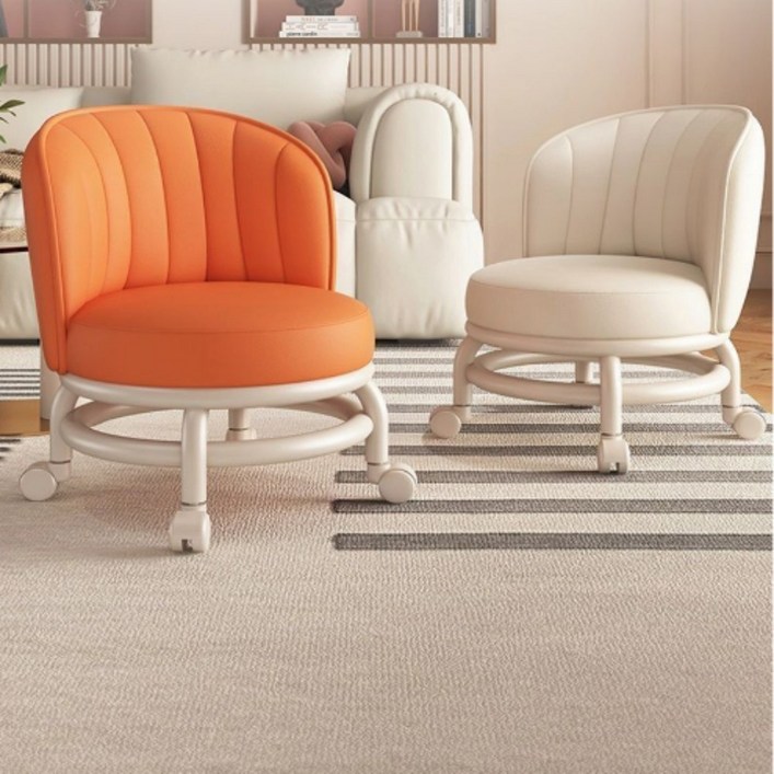 홈카페 라운지체어 등받이 쿠션 바퀴 이동 360도 회전 편안 착석 거실 홈카페