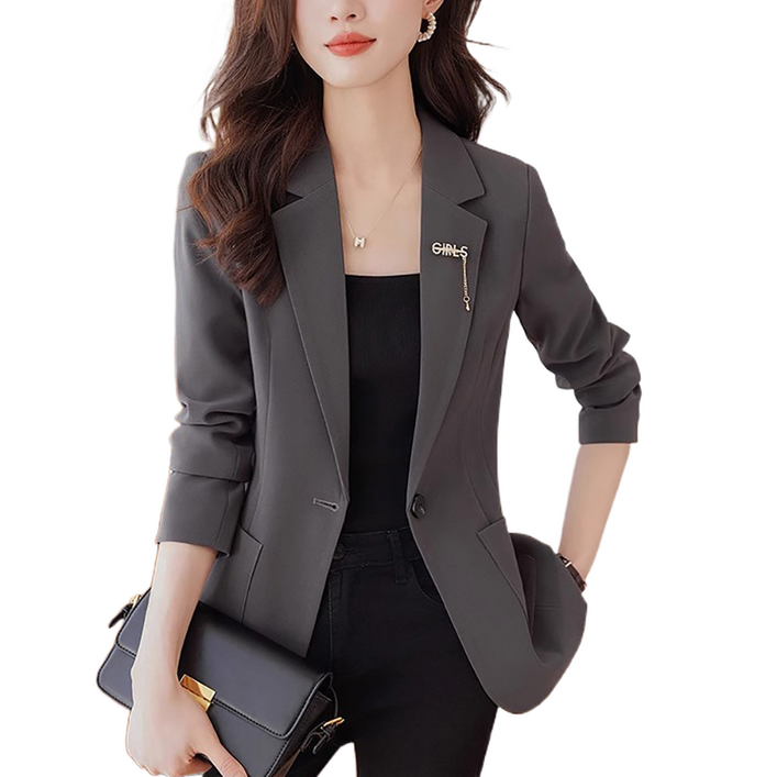 셀럽당 정장 코트 여 봄가을 슬림핏 여성 정장 상의C01289