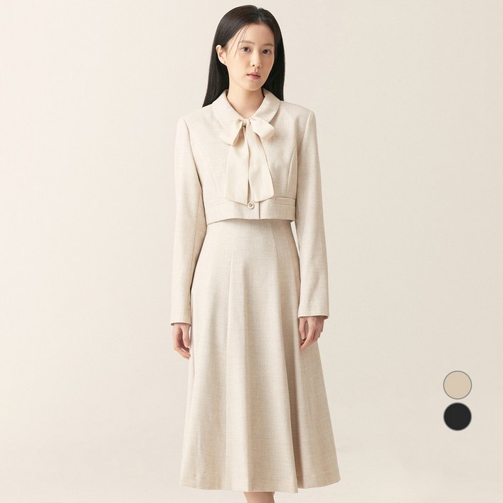 로엠 여성용 카라 2in1 롱 원피스