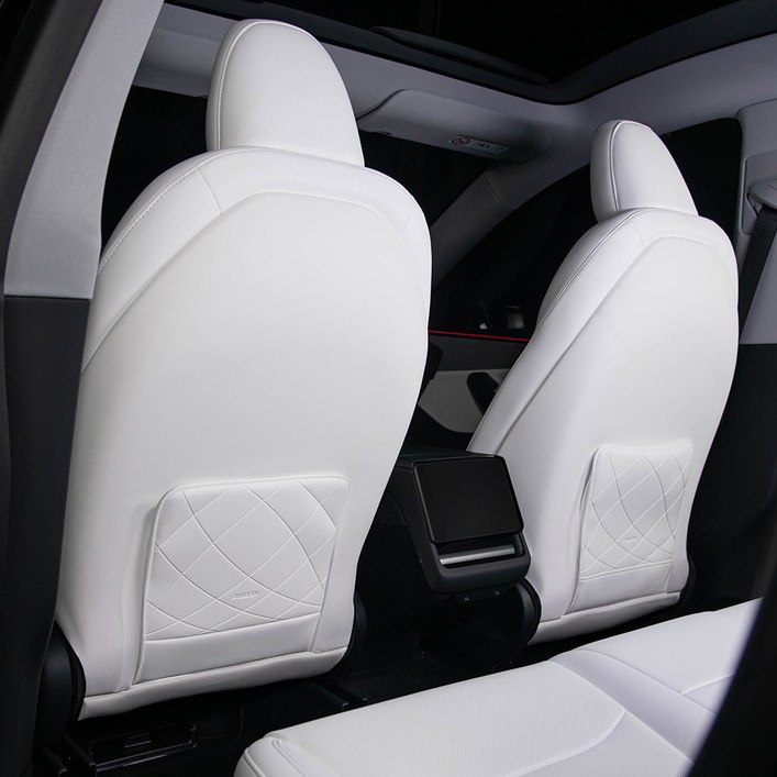 아임반 테슬라 모델Y(Juniper) 전용 차량용 시트백커버 킥매트 시트커버 보호 1세트, 1개, 모노블랙