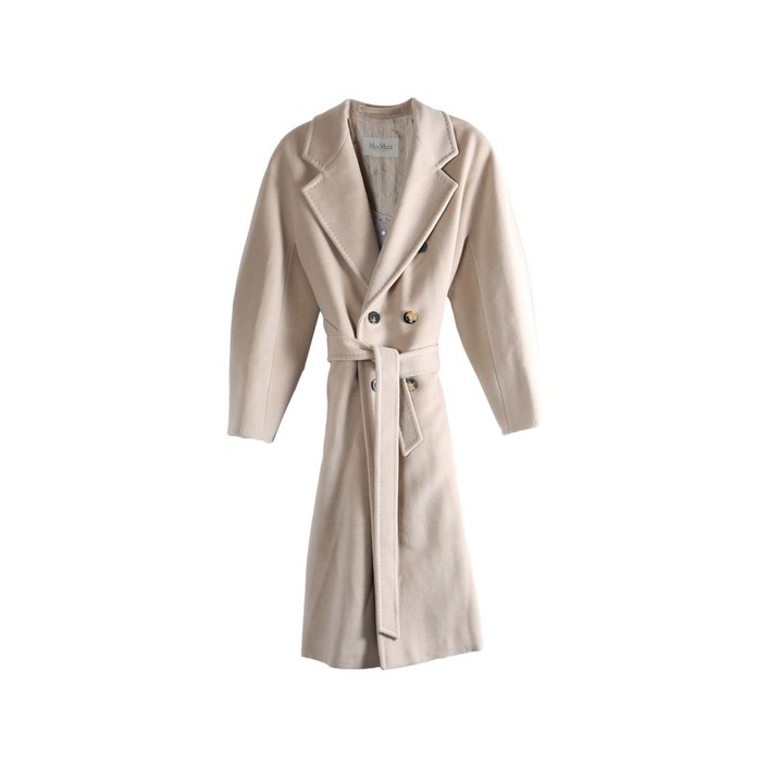 막스마라 마담 벨트 더블 브레스티드 코트