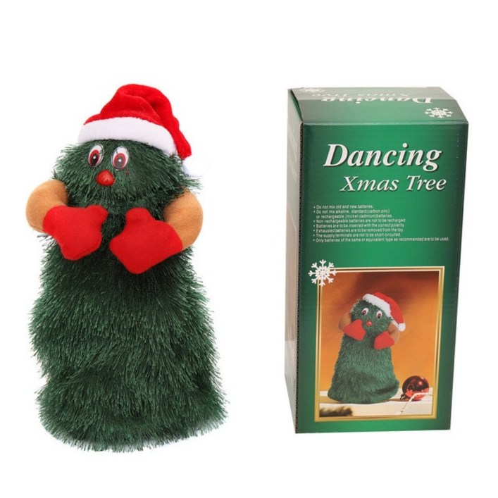 춤추는산타 트월킹 트리 인형 춤크리스마스 트리 장난감 전기 음악 회전 산타 인형 선물, 어린이 전자, 01 S 16cm