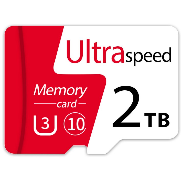 2TB U3 C10 2T MicroSD 메모리 카드 클래스 10 TF 미니 카드 카메라 스마트폰 노트북을 위한 마이, 1개, 2TB