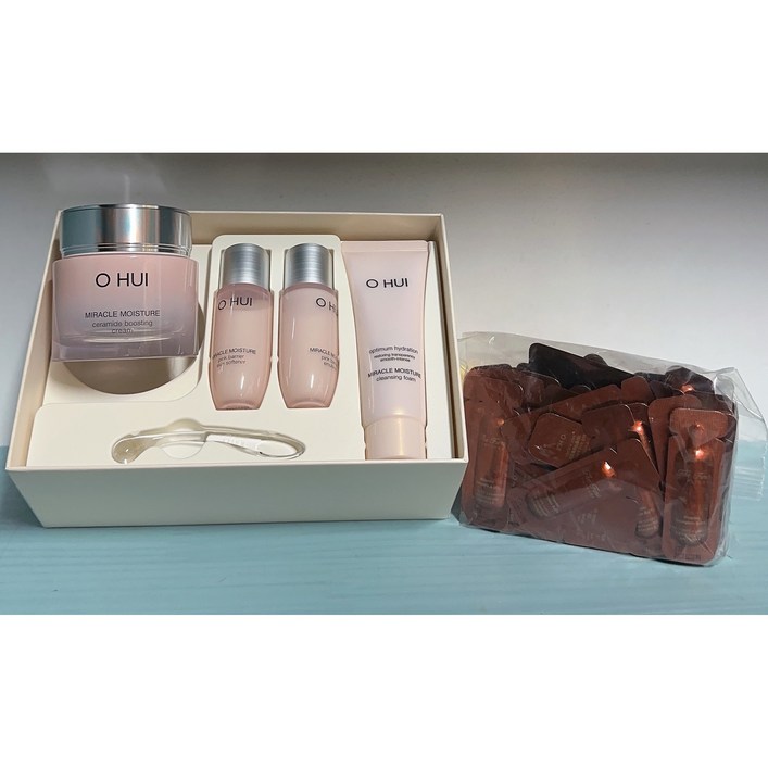 오휘 미라클 모이스처크림 60ml 기획세트  더퍼스트 제너츄어 제뉴뮨 앰플 60장x1ml, 1세트