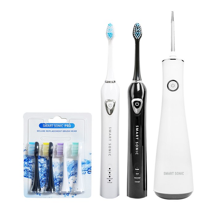 스마트소닉 프로 충전식 음파칫솔 RLT211 커플 DENTA 구강세정기 SG8001A 칫솔모 1팩 스마트소닉 프로 충전식 음파칫솔 RLT211 커플 DENTA 구강세정기 SG8001A 칫솔모 1팩