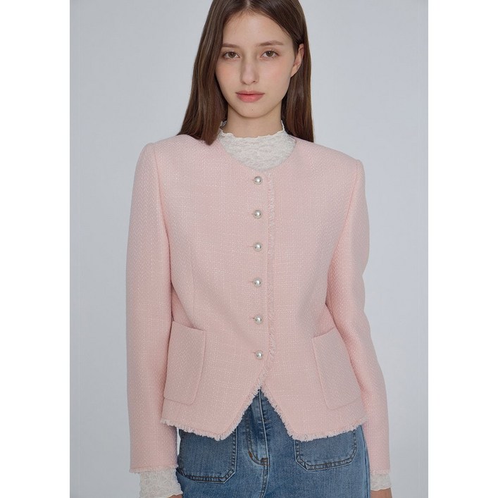 잇미샤 펄 버튼 카라리스 트위드 자켓 ITP9YJK920 337908