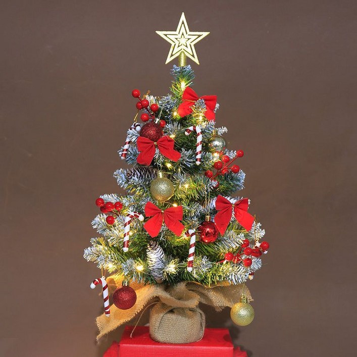포포픽 LED조명 크리스마스 트리 45cm60cm 풀세트 탑별 인테리어 장식 소품